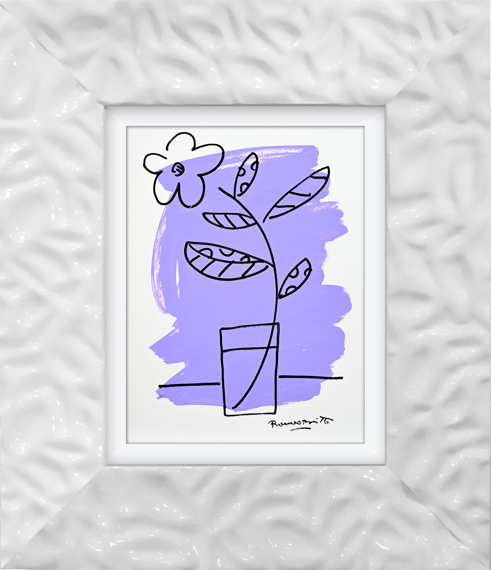 modern pop art two color collection original drawing vibrant home decor