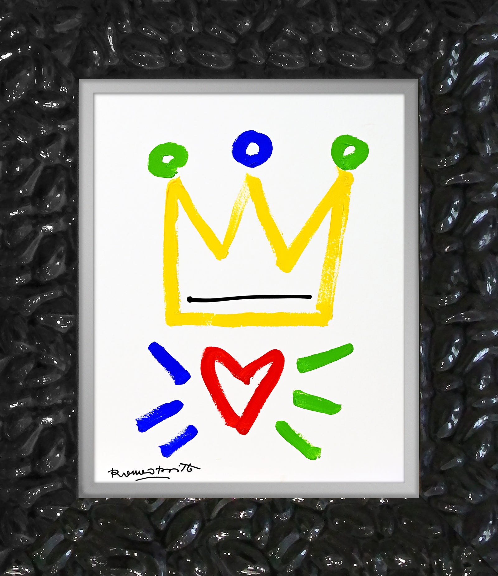 the crown original drawing colorful decorative collectible gift idea