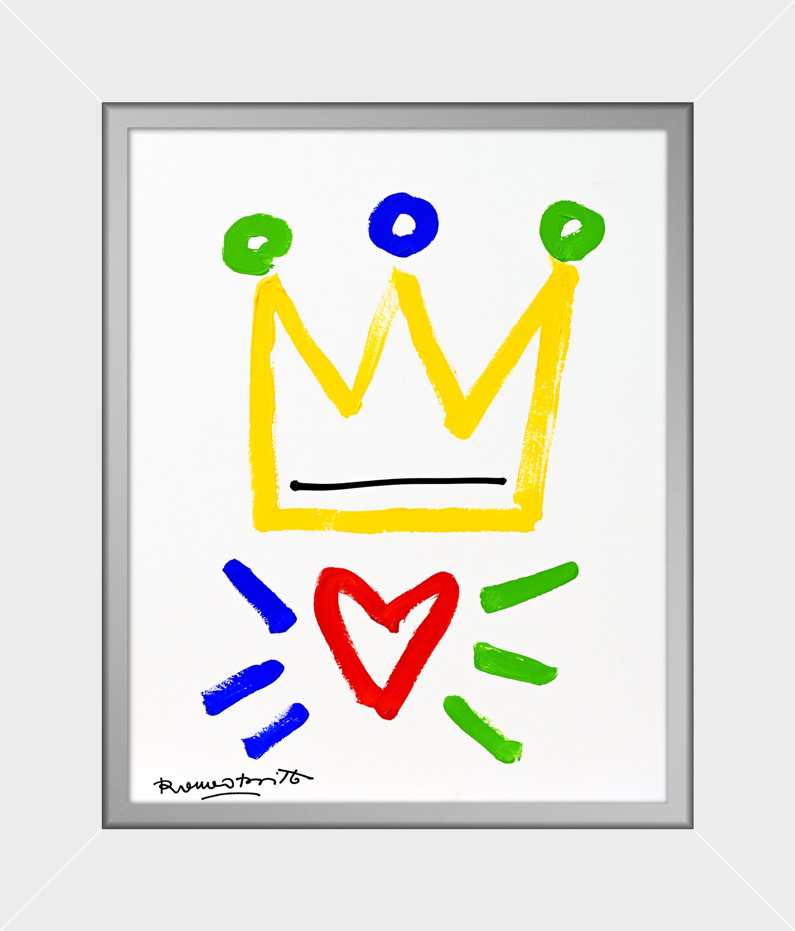 the crown original drawing colorful decorative collectible gift idea