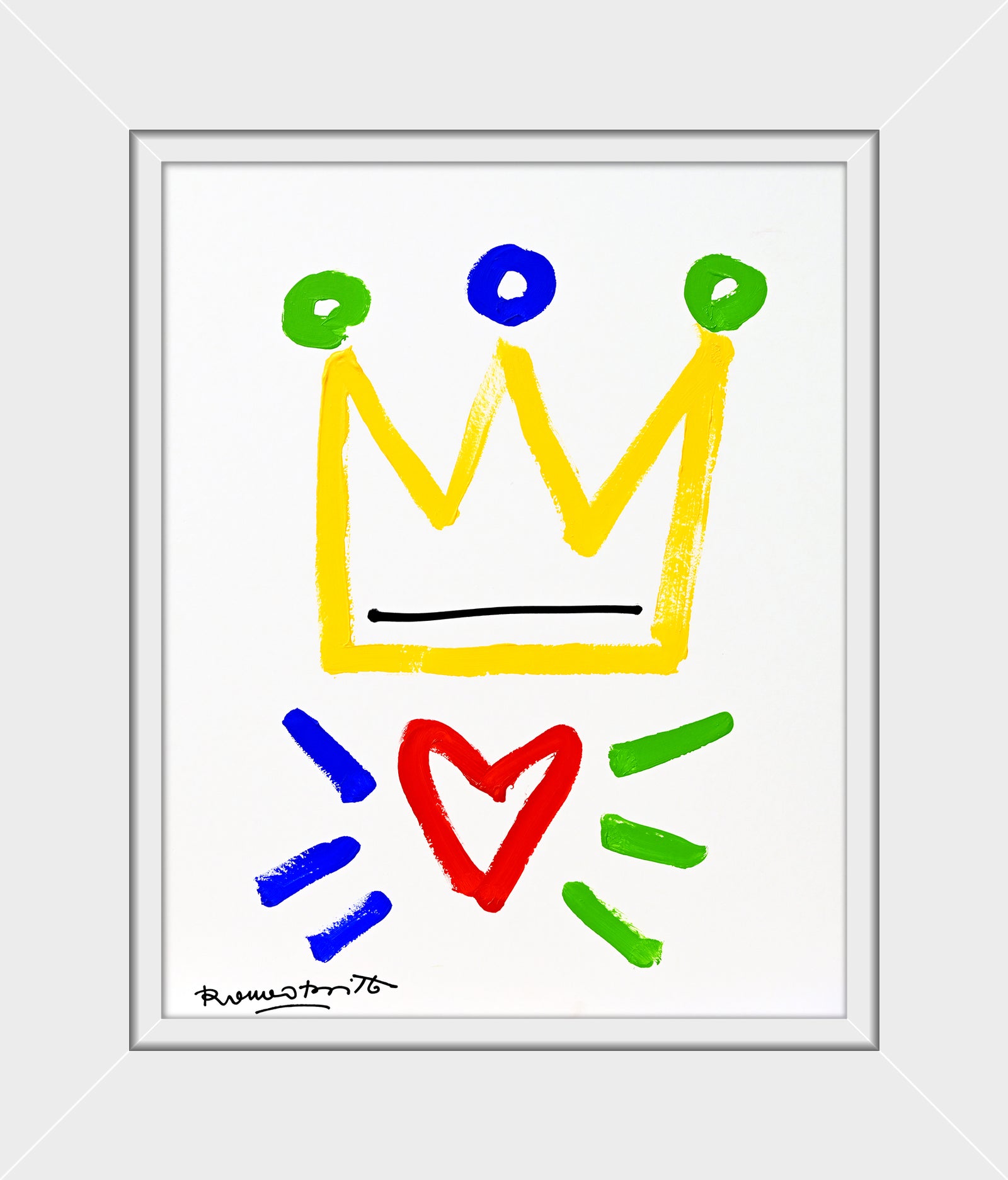 modern pop art the crown original drawing vibrant home decor