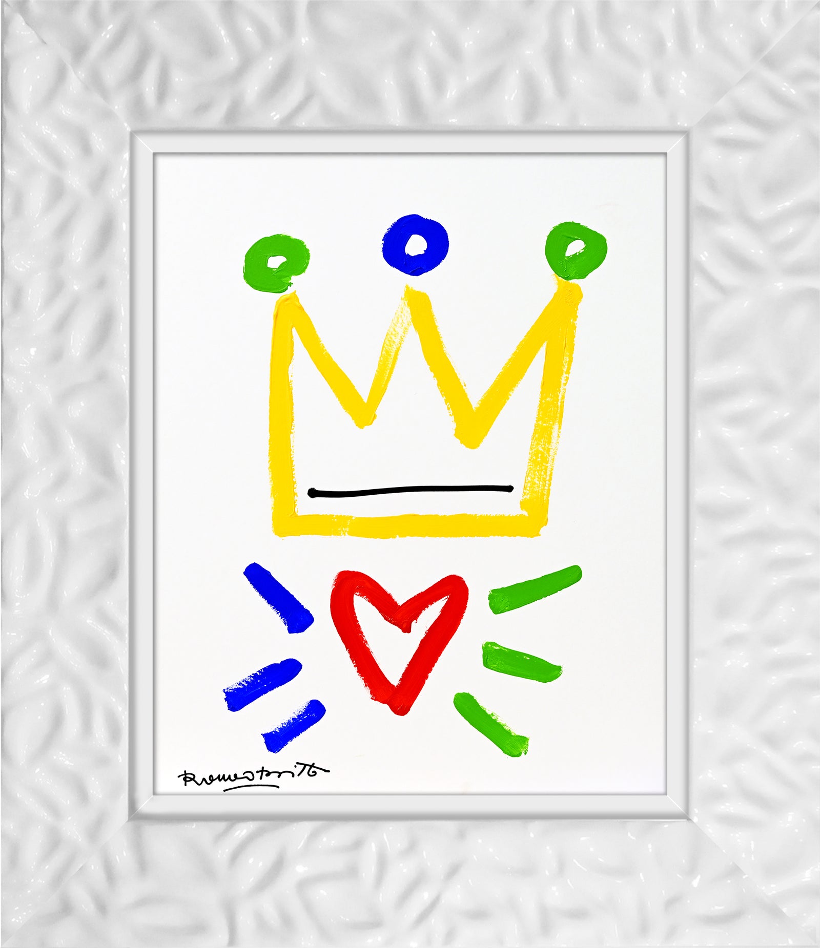 the crown original drawing colorful decorative collectible gift idea