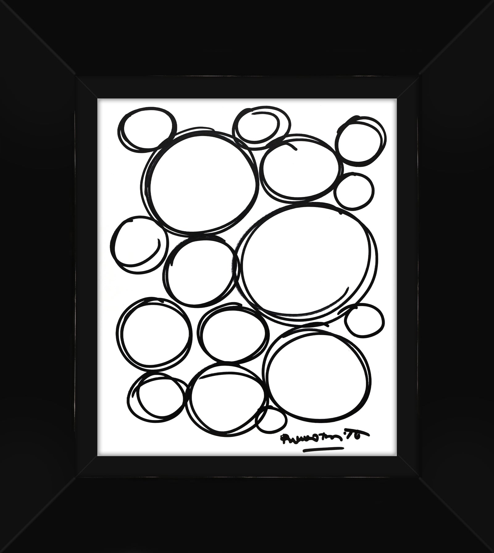 modern pop art spheres original drawing vibrant home decor