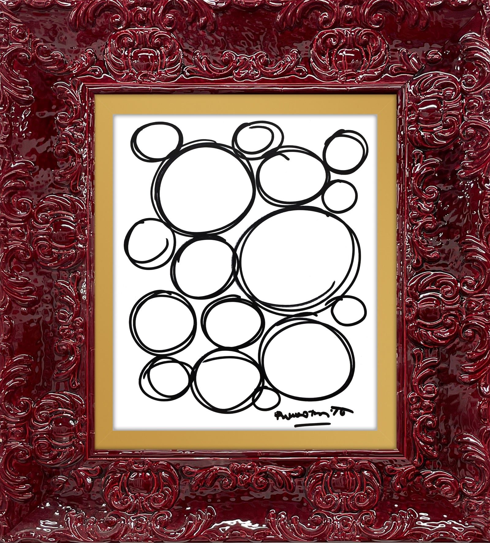 spheres original drawing artistic colorful design collectible