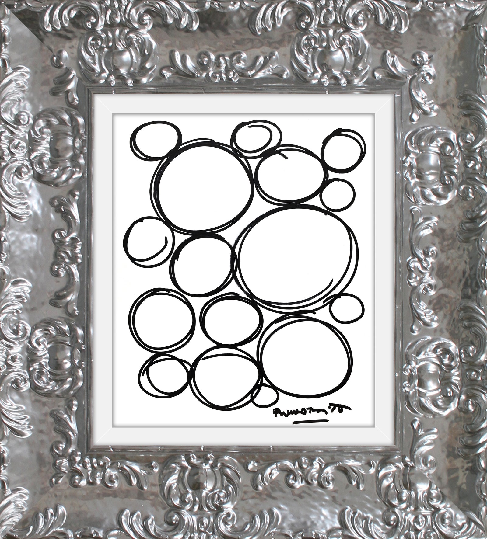 spheres original drawing colorful decorative collectible gift idea