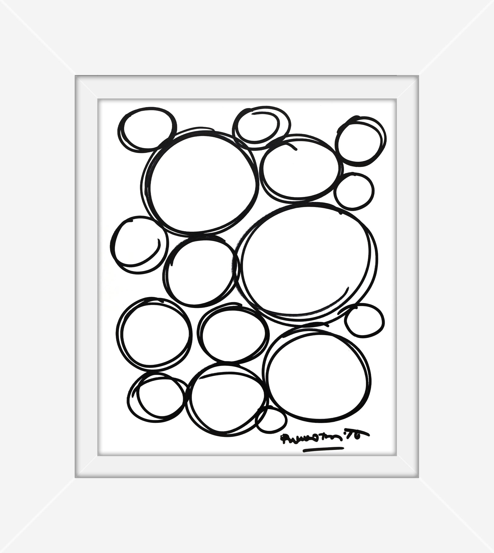 spheres original drawing colorful decorative collectible gift idea