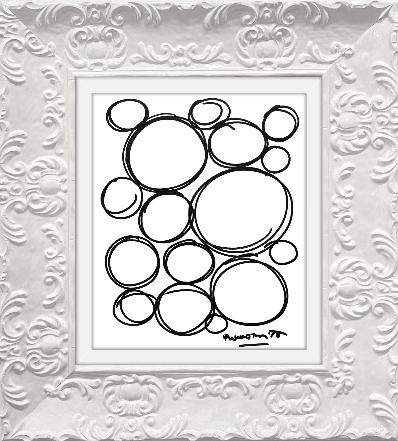 spheres original drawing artistic colorful design collectible