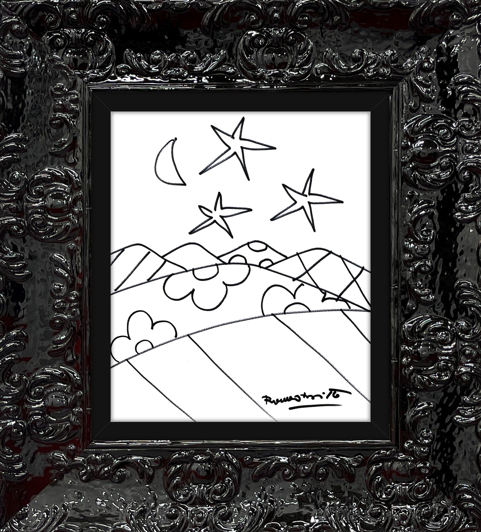 desert original drawing artistic colorful design collectible