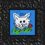 WHITE CAT -  Original Drawing