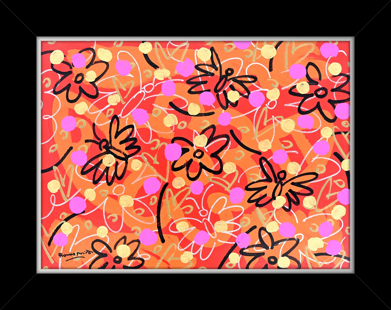 Butterflies and Polka Dots - Original Painting