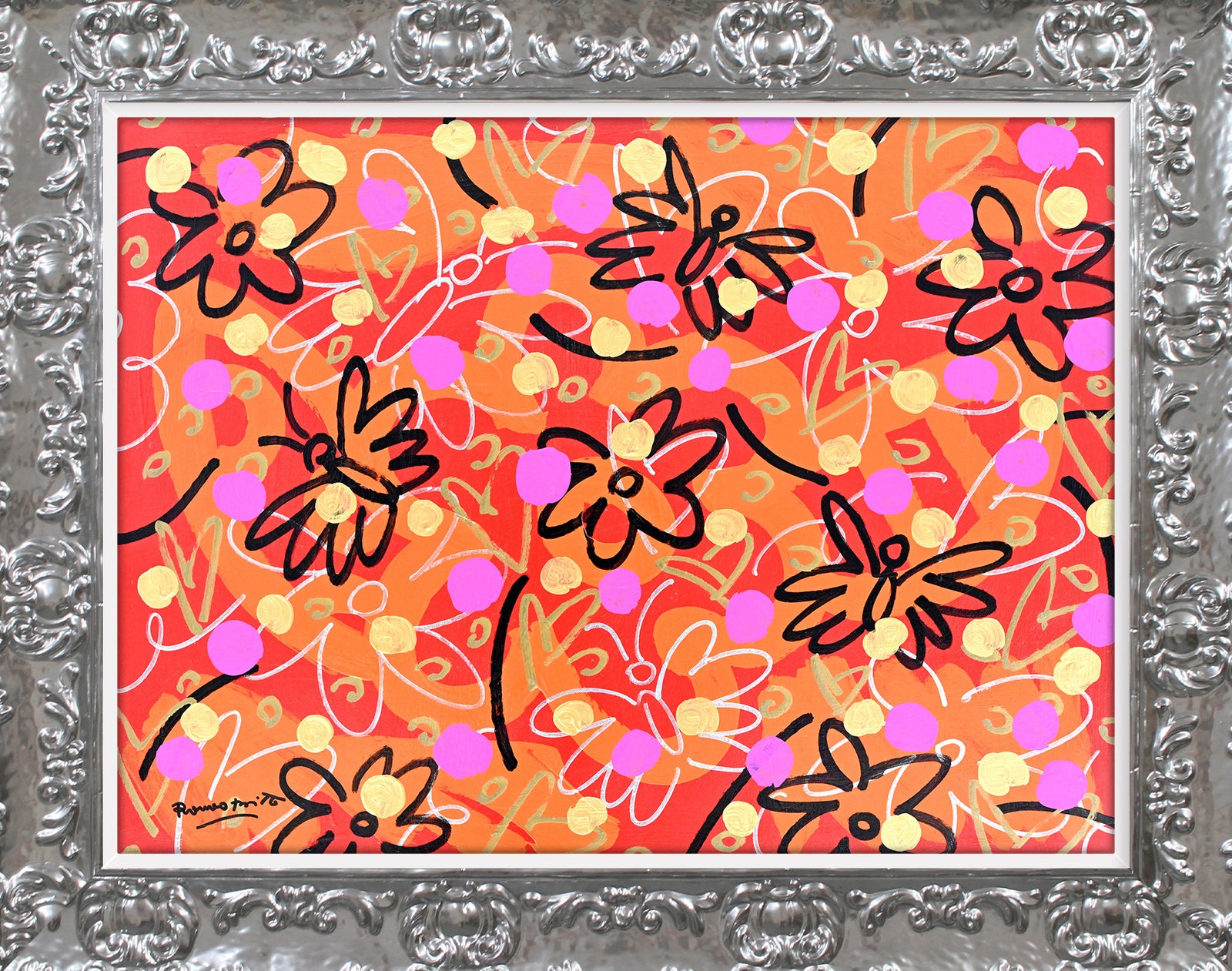 Butterflies and Polka Dots - Original Painting