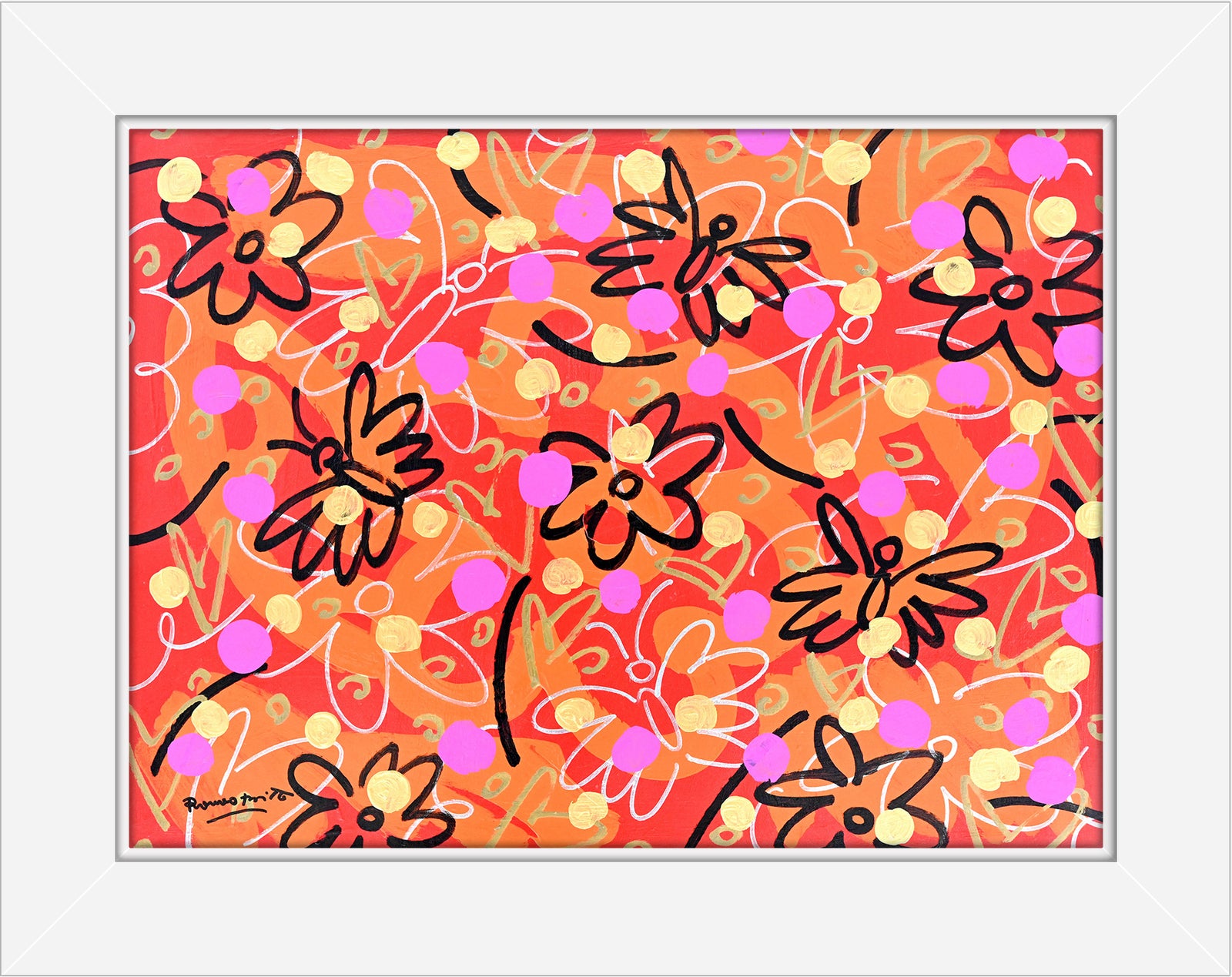 Butterflies and Polka Dots - Original Painting