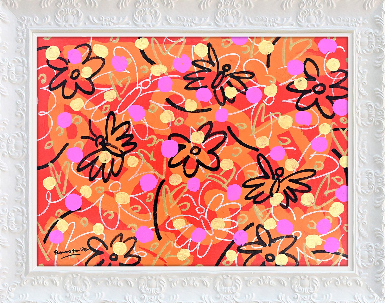 Butterflies and Polka Dots - Original Painting