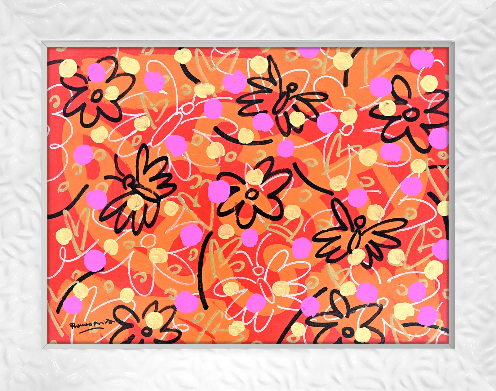 Butterflies and Polka Dots - Original Painting