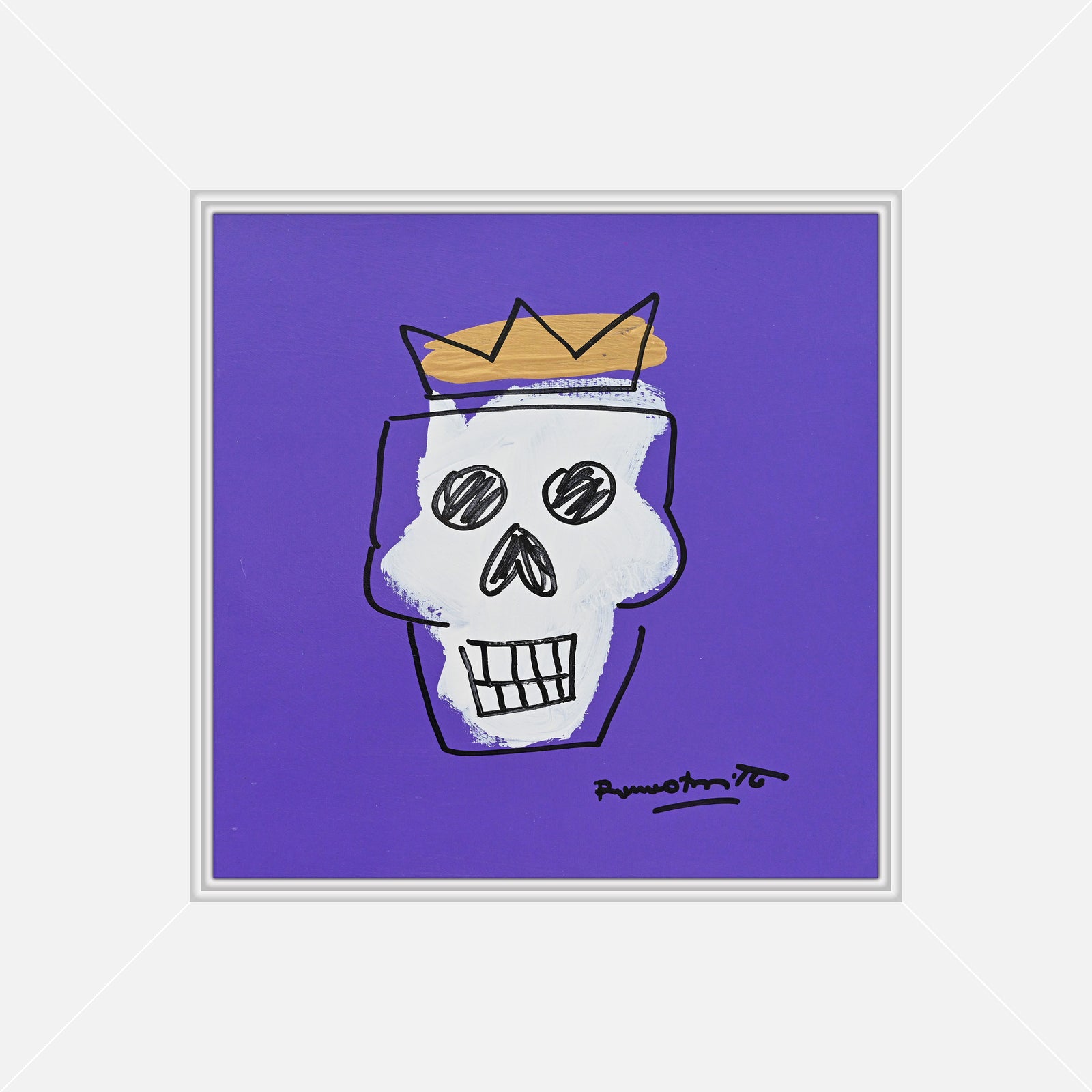 skull original drawing colorful decorative collectible gift idea
