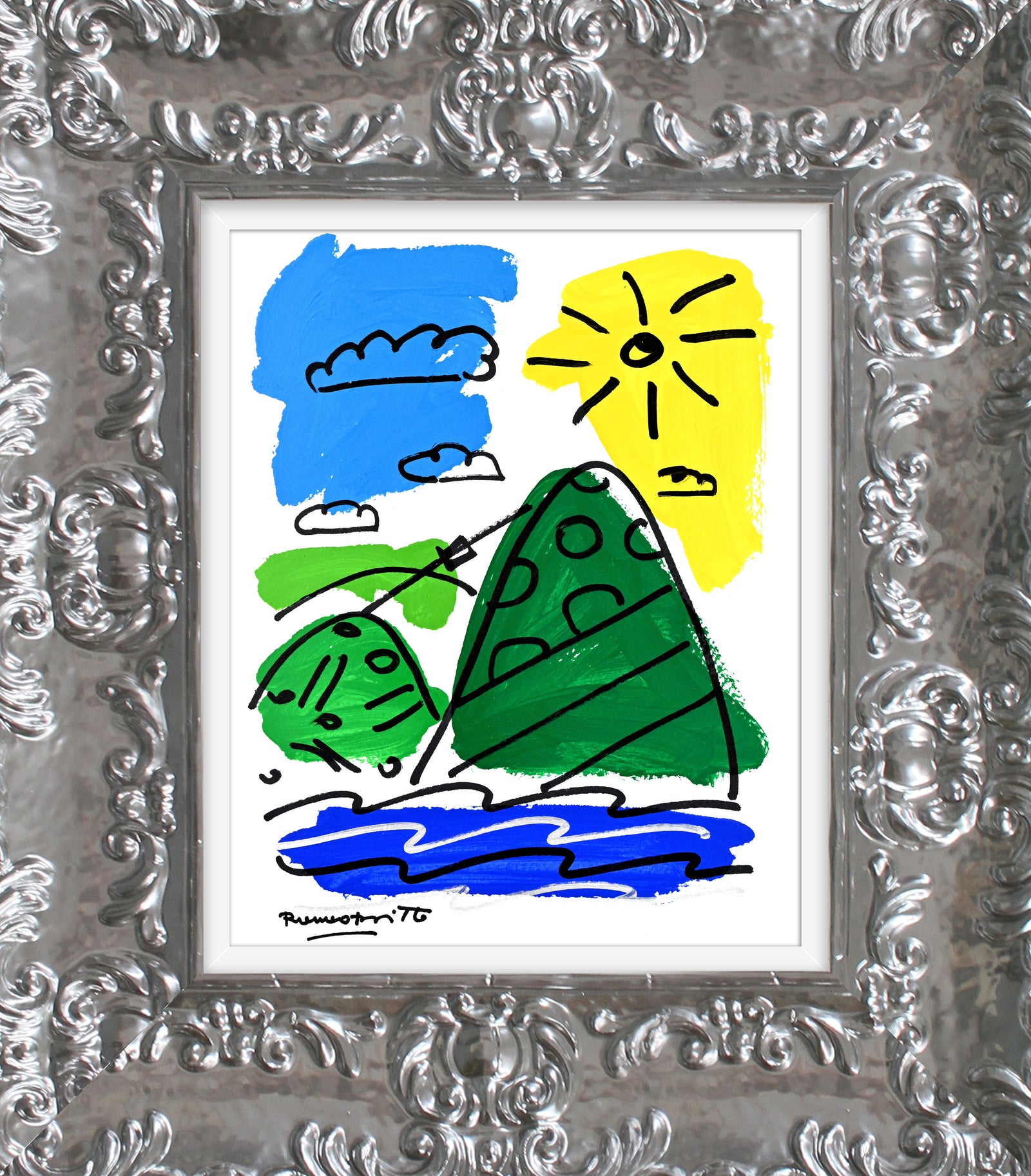 modern pop art the rio collection original drawing vibrant home decor