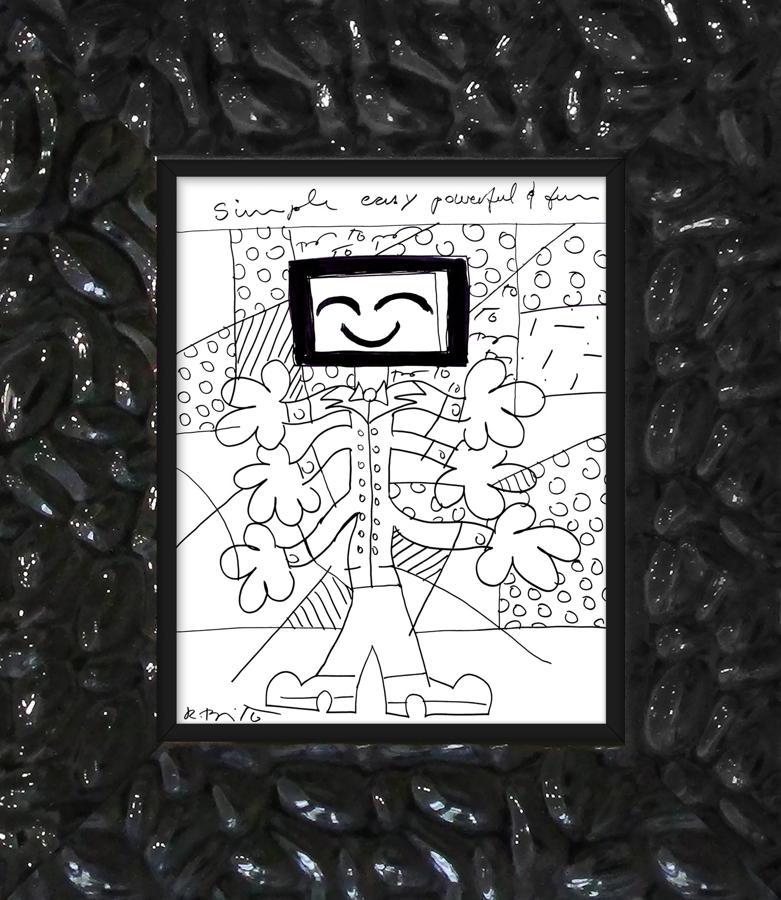 Romero Britto simple easy powerful fun original colorful pop art design