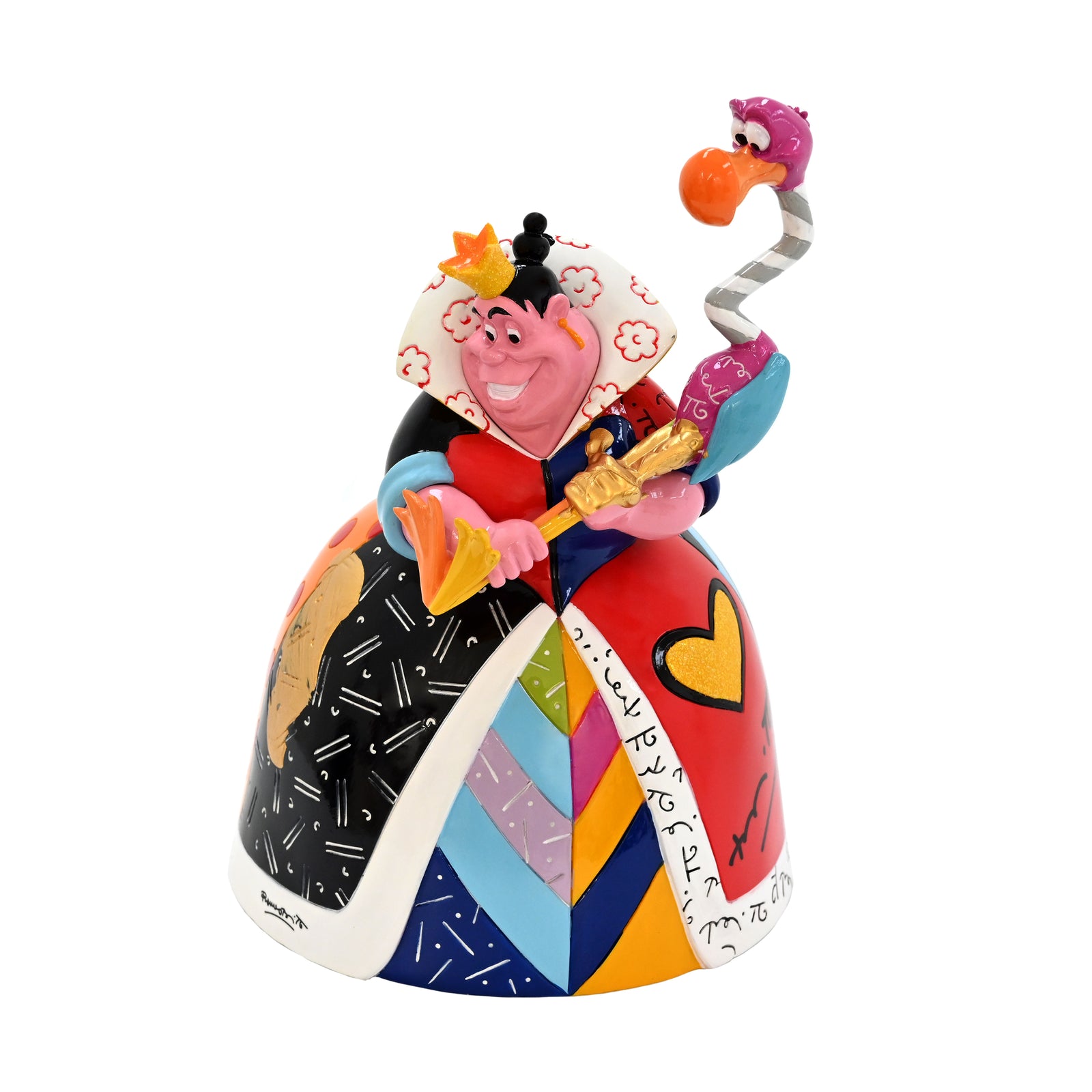 Queen Of Hearts - Disney By Britto - Original Touch Of Gold Sculpture