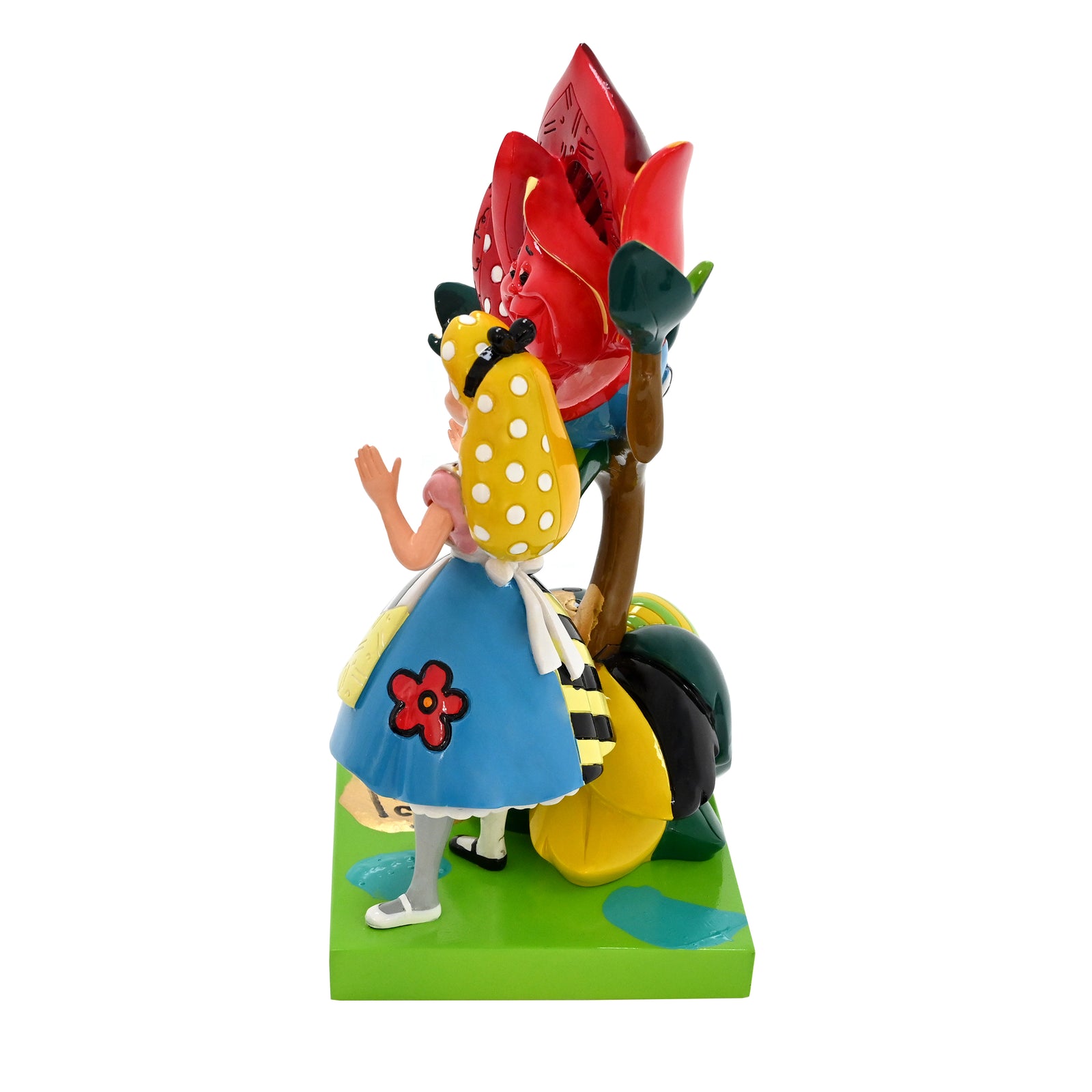 Alice With Flower - Disney By Britto - Original Touch Of Gold Sculpture