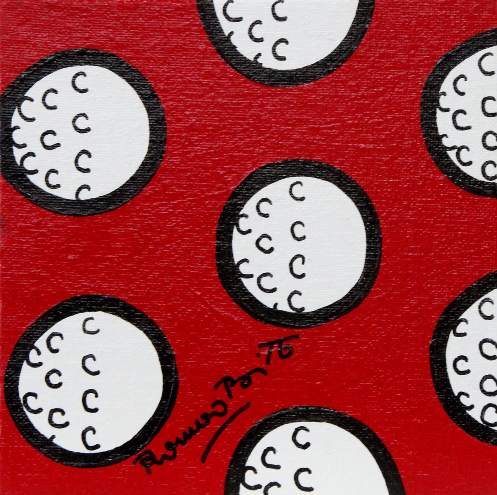 TO DREAM (GOLF BALLS) - Original Painting
