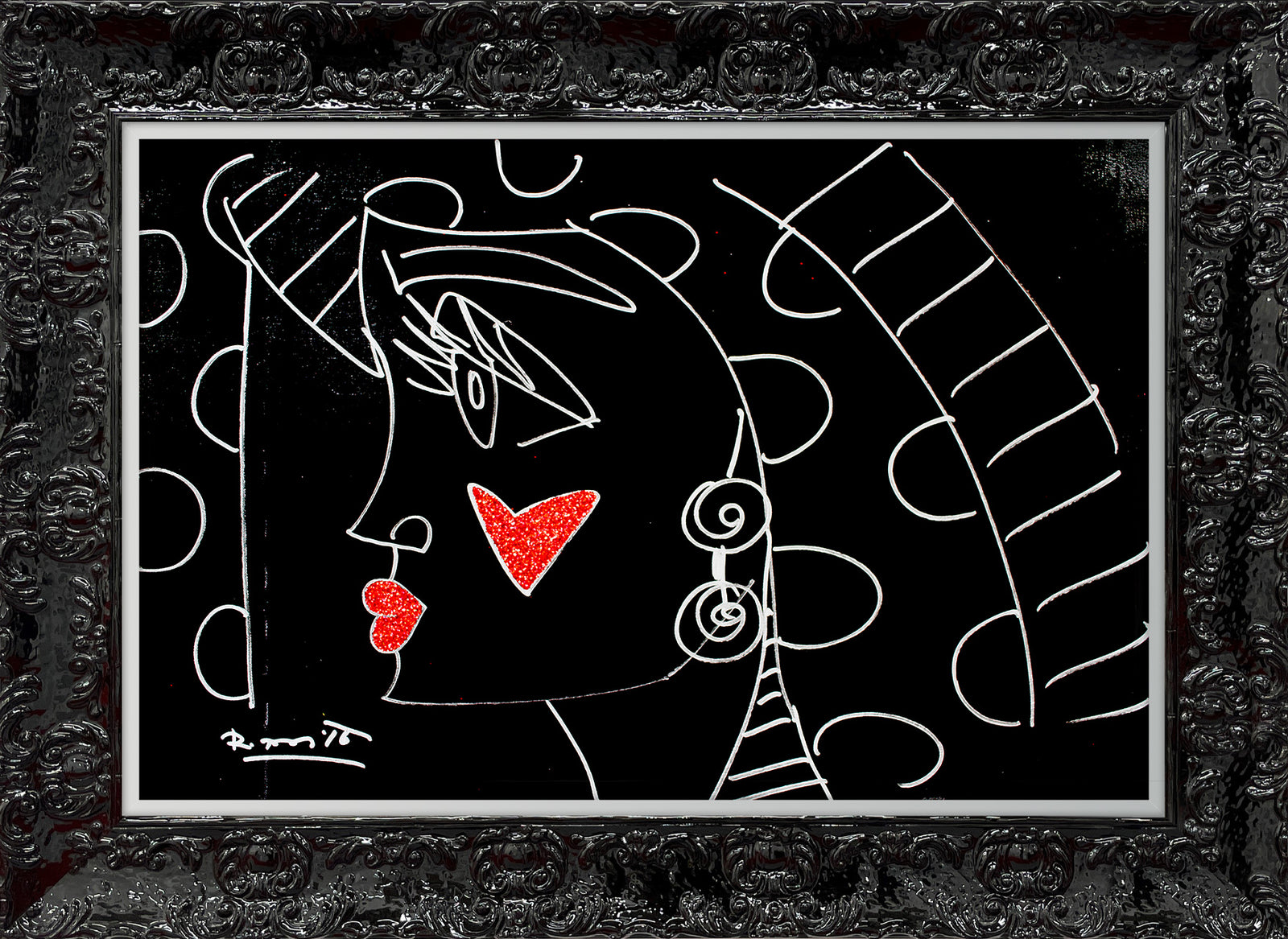 modern pop art thoughts original drawing vibrant home decor