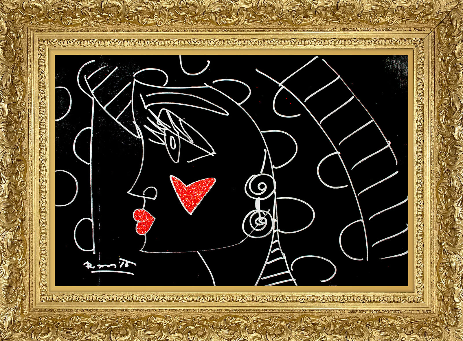 Romero Britto thoughts original drawing colorful pop art design