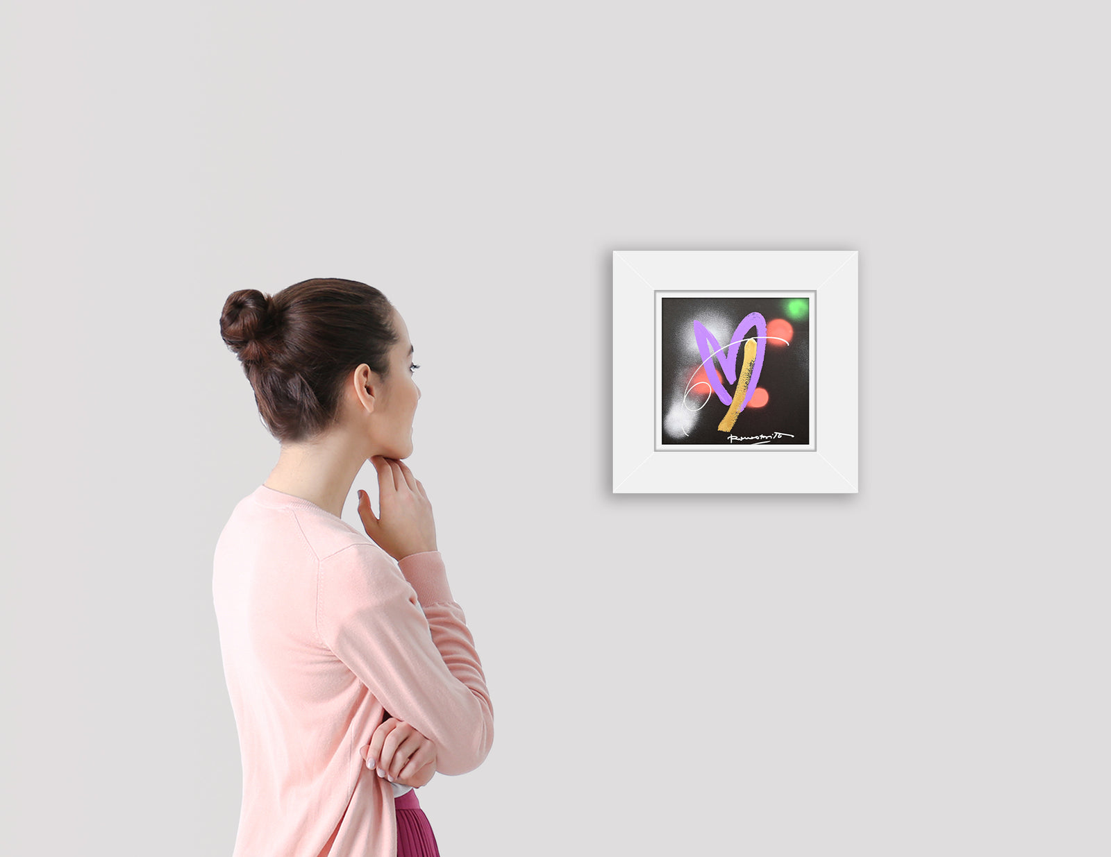heartbeat original drawing artistic colorful design collectible