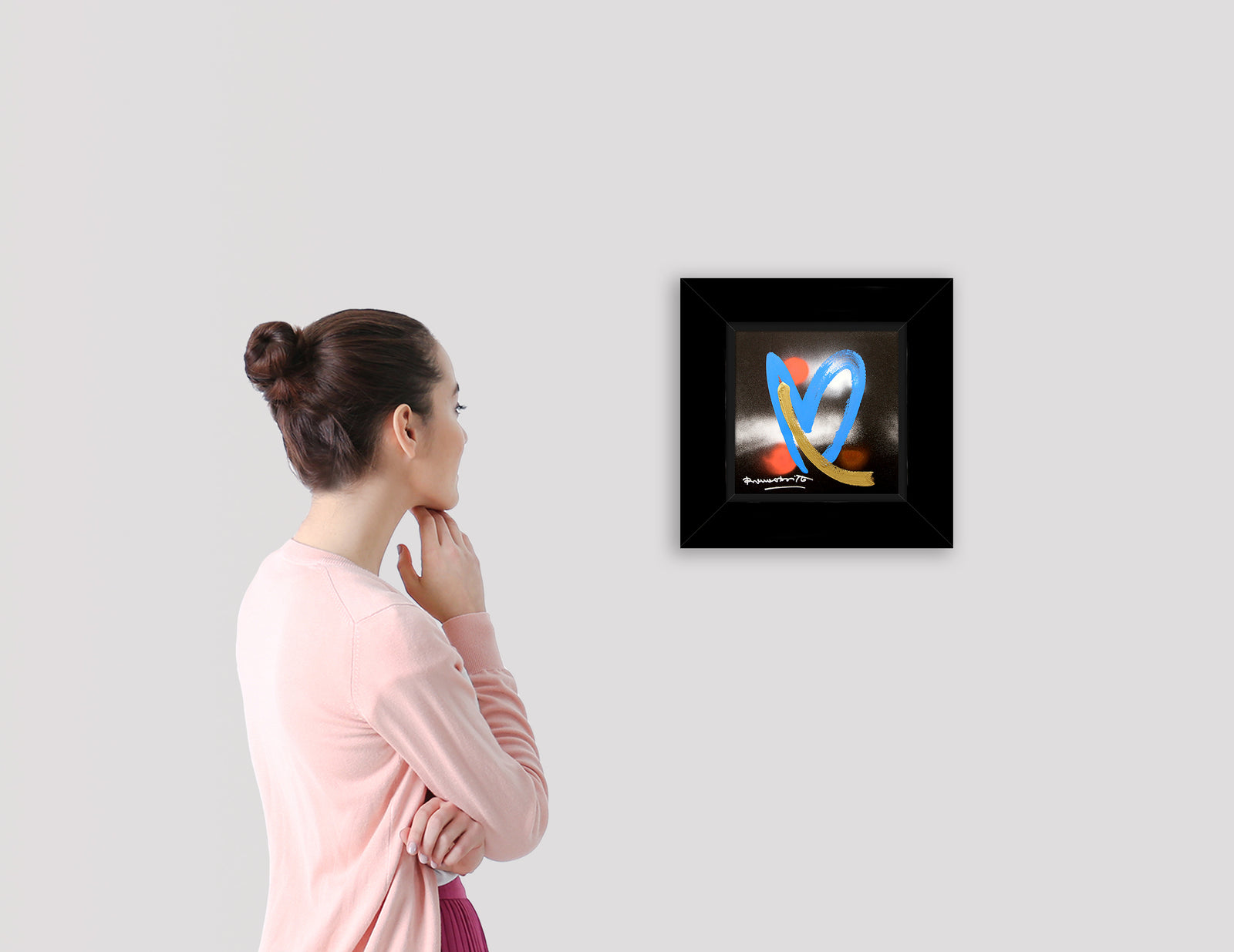 modern pop art heartbeat original drawing vibrant home decor