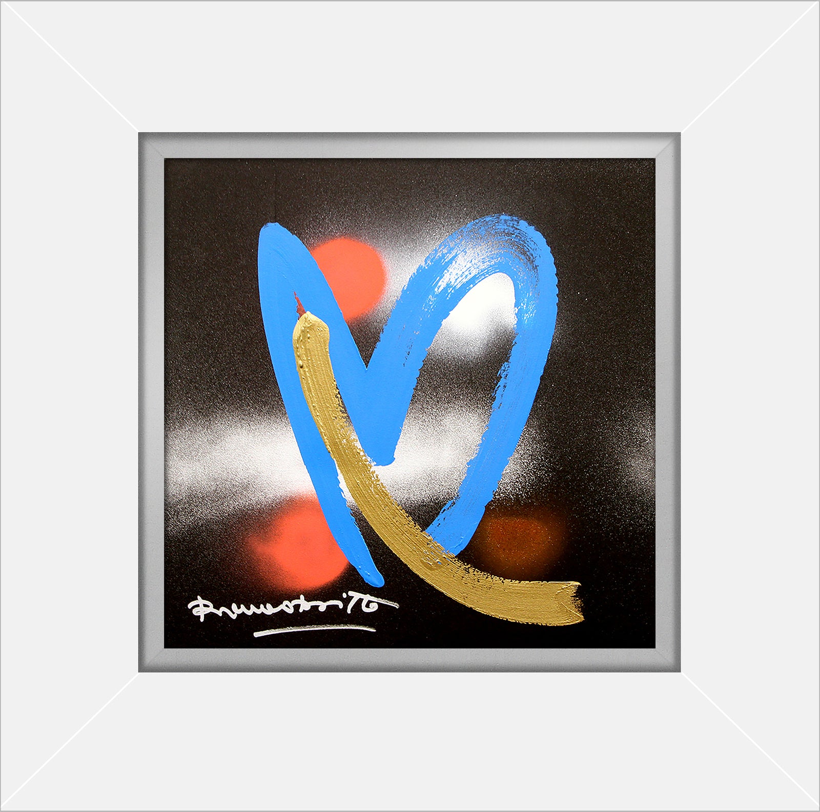 modern pop art heartbeat original drawing vibrant home decor