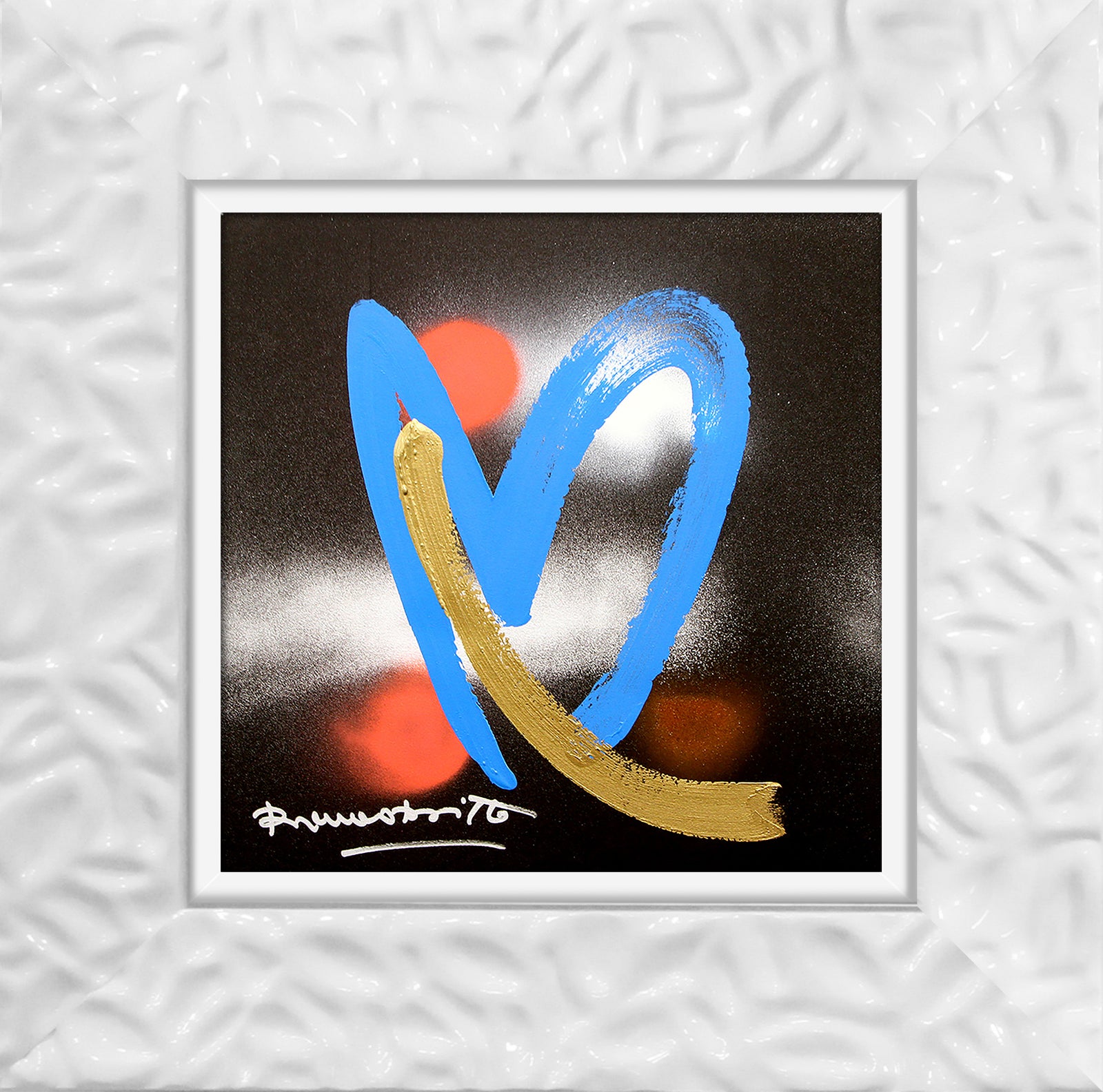 modern pop art heartbeat original drawing vibrant home decor