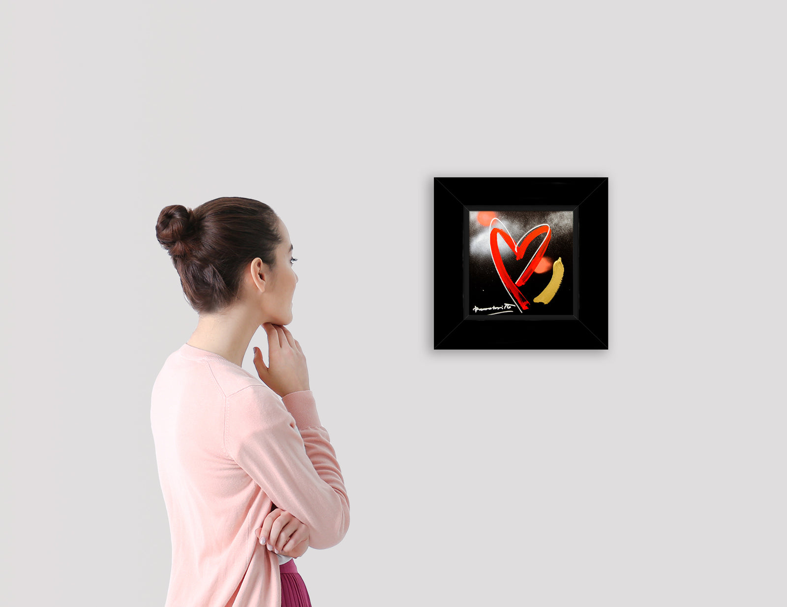 modern pop art heartbeat original drawing vibrant home decor