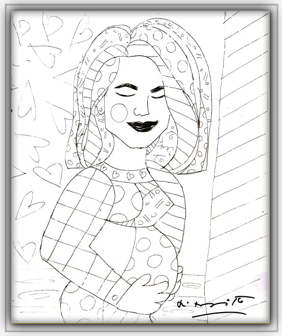 mother original drawing colorful decorative collectible gift idea