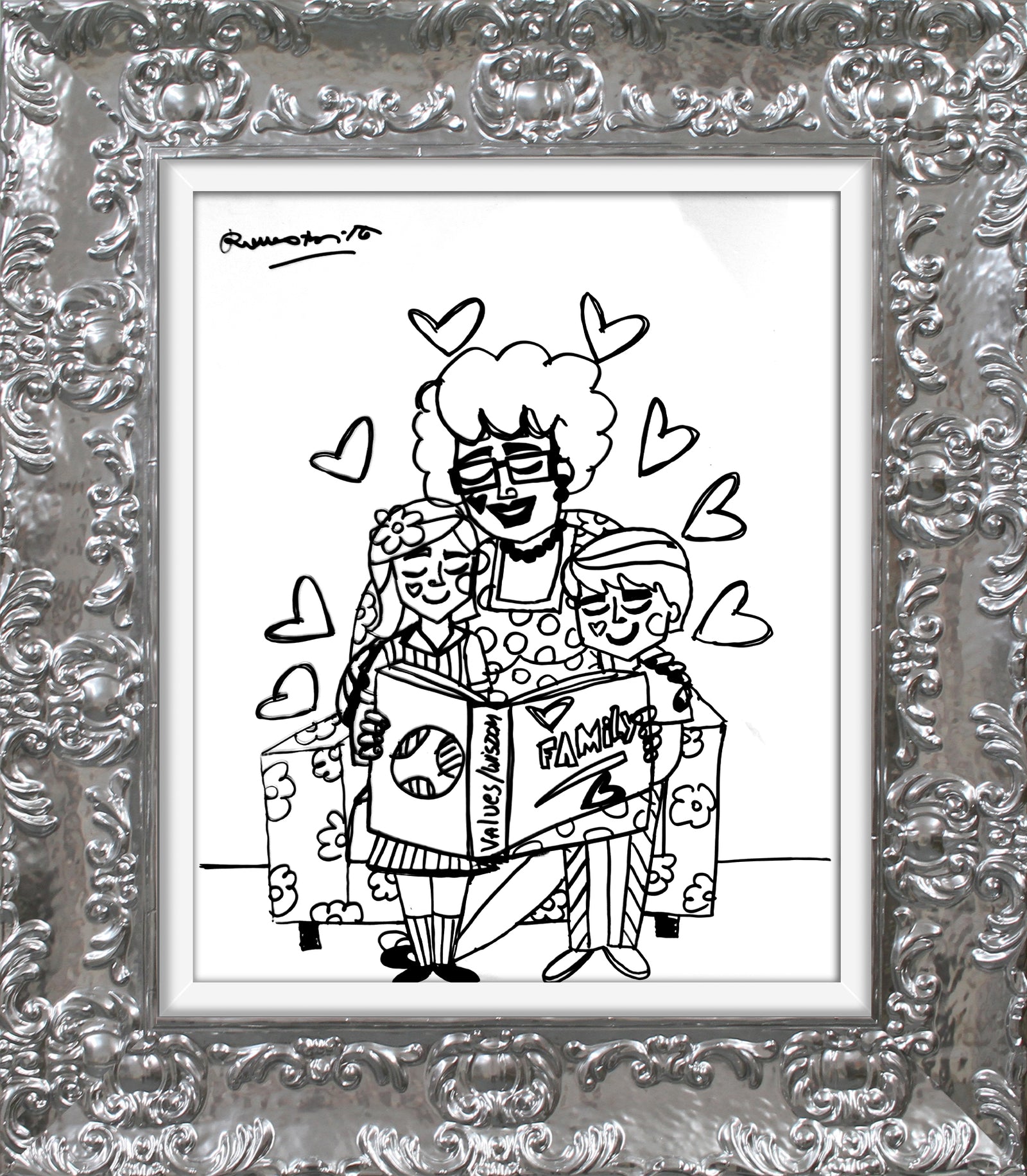 values and wisdom original drawing colorful decorative collectible gift idea