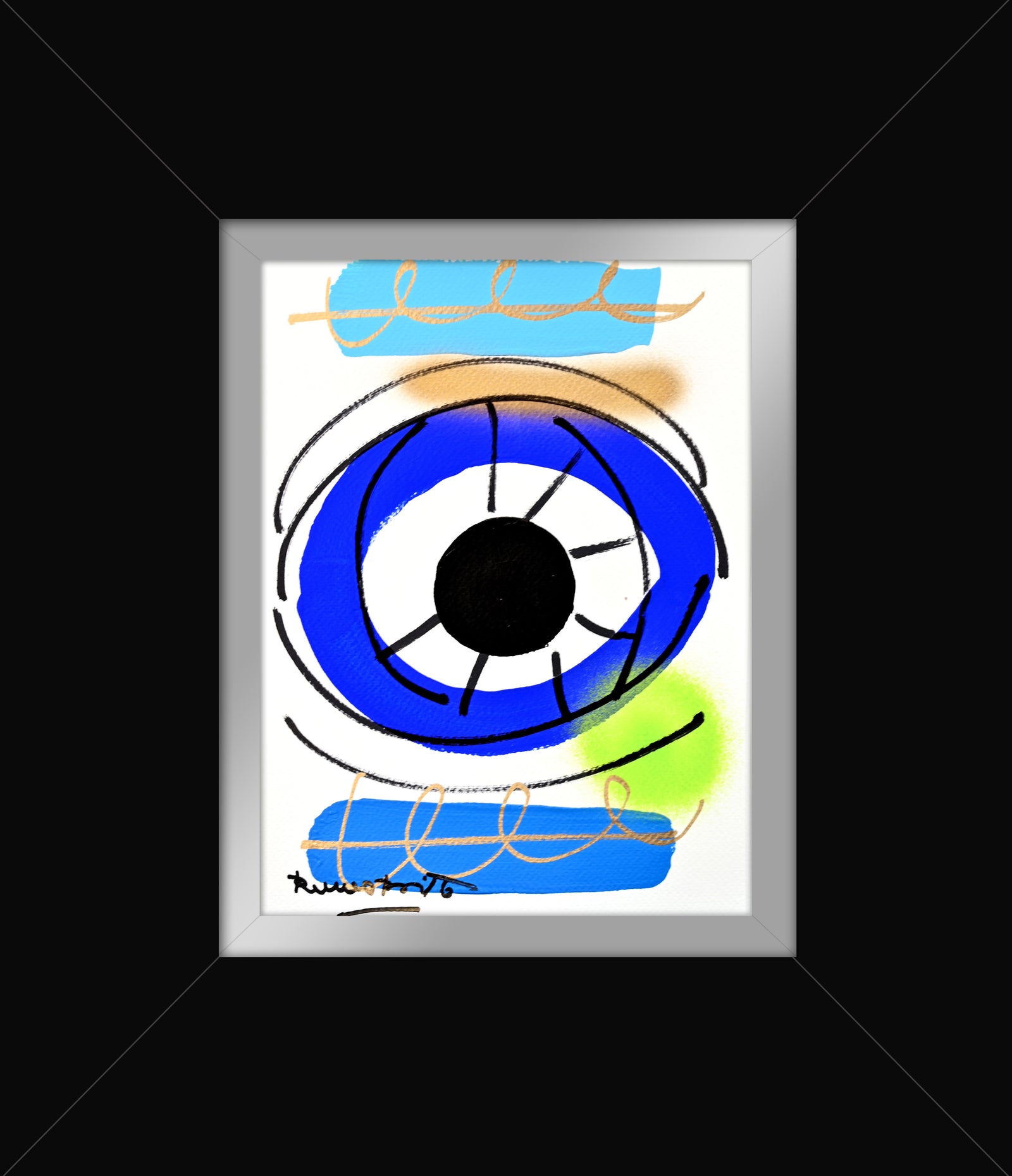 just love eye original drawing colorful decorative collectible gift idea