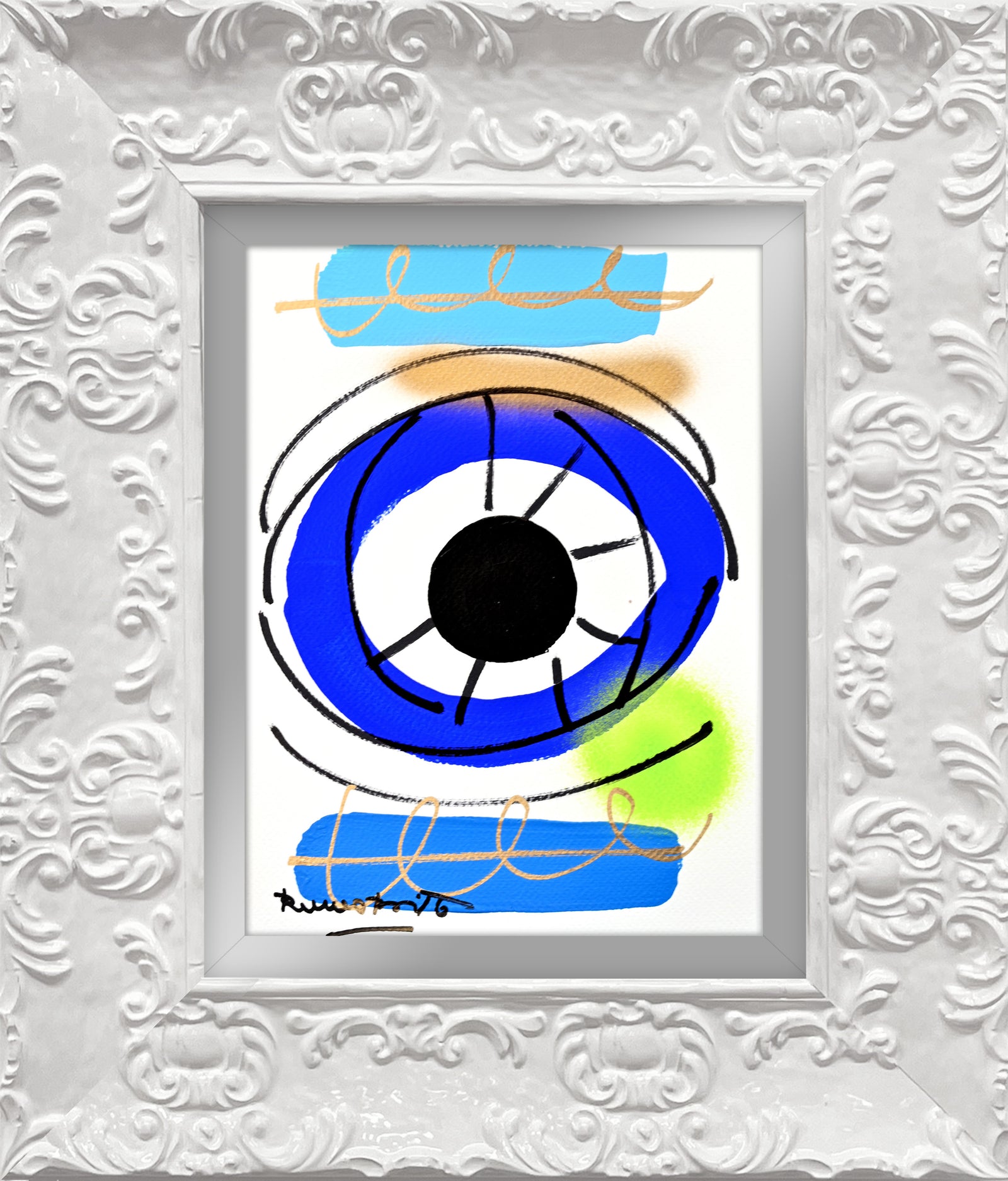 modern pop art just love eye original drawing vibrant home decor