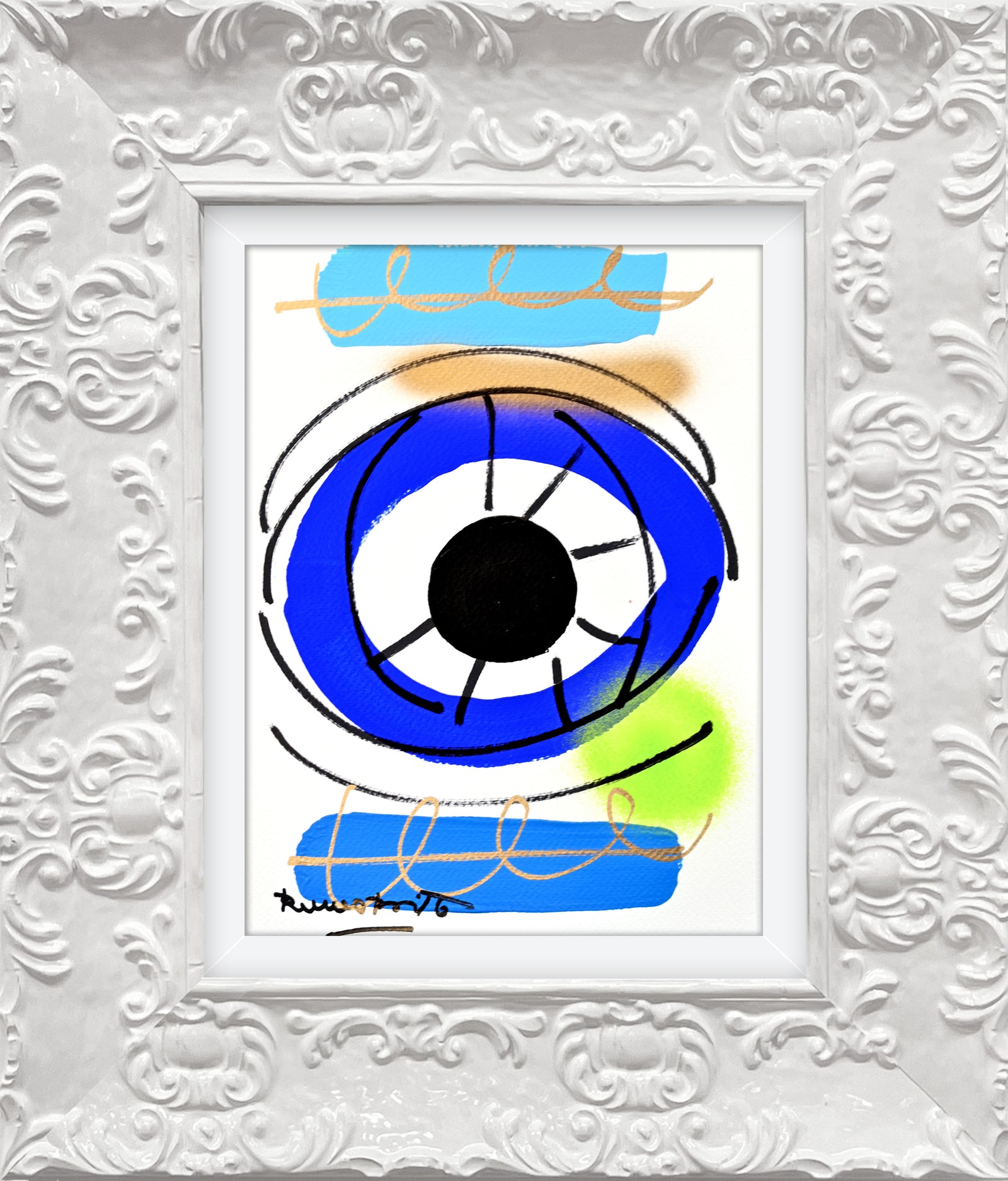 just love eye original drawing artistic colorful design collectible