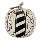 WHITE PUMPKIN - Hand Painted Original Sculpture