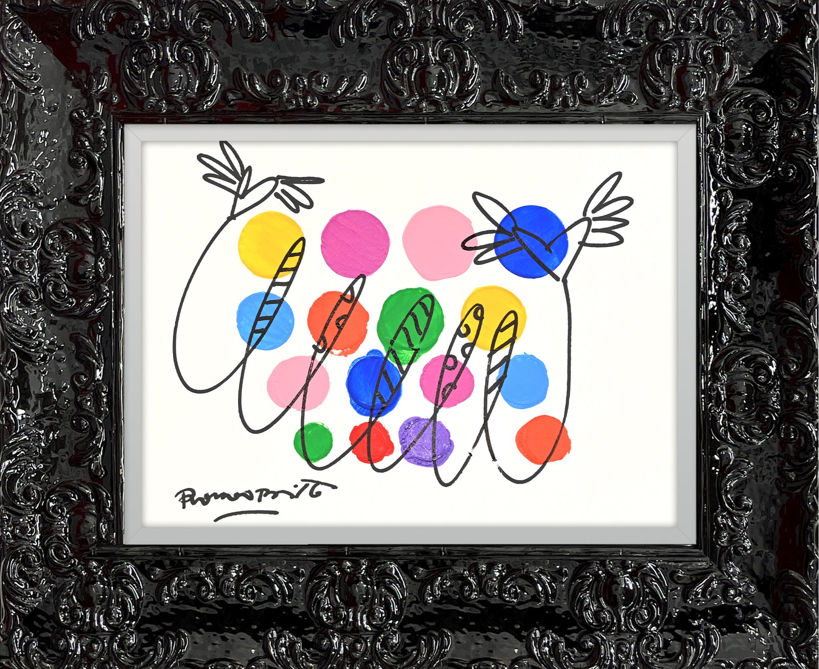 evolution original drawing artistic colorful design collectible