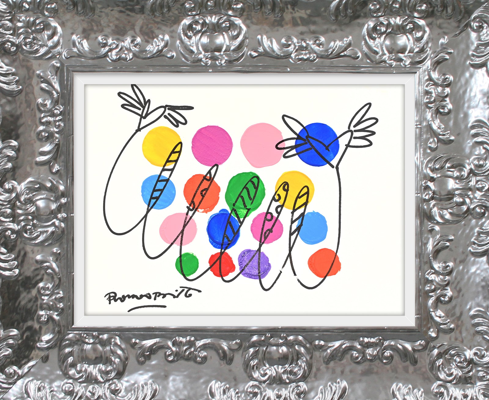 evolution original drawing artistic colorful design collectible