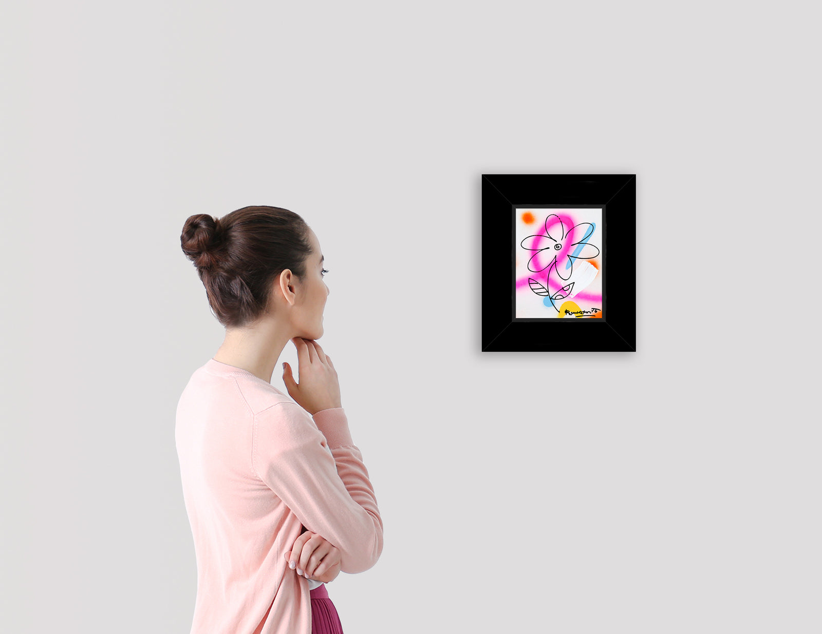 modern pop art evolution original drawing vibrant home decor