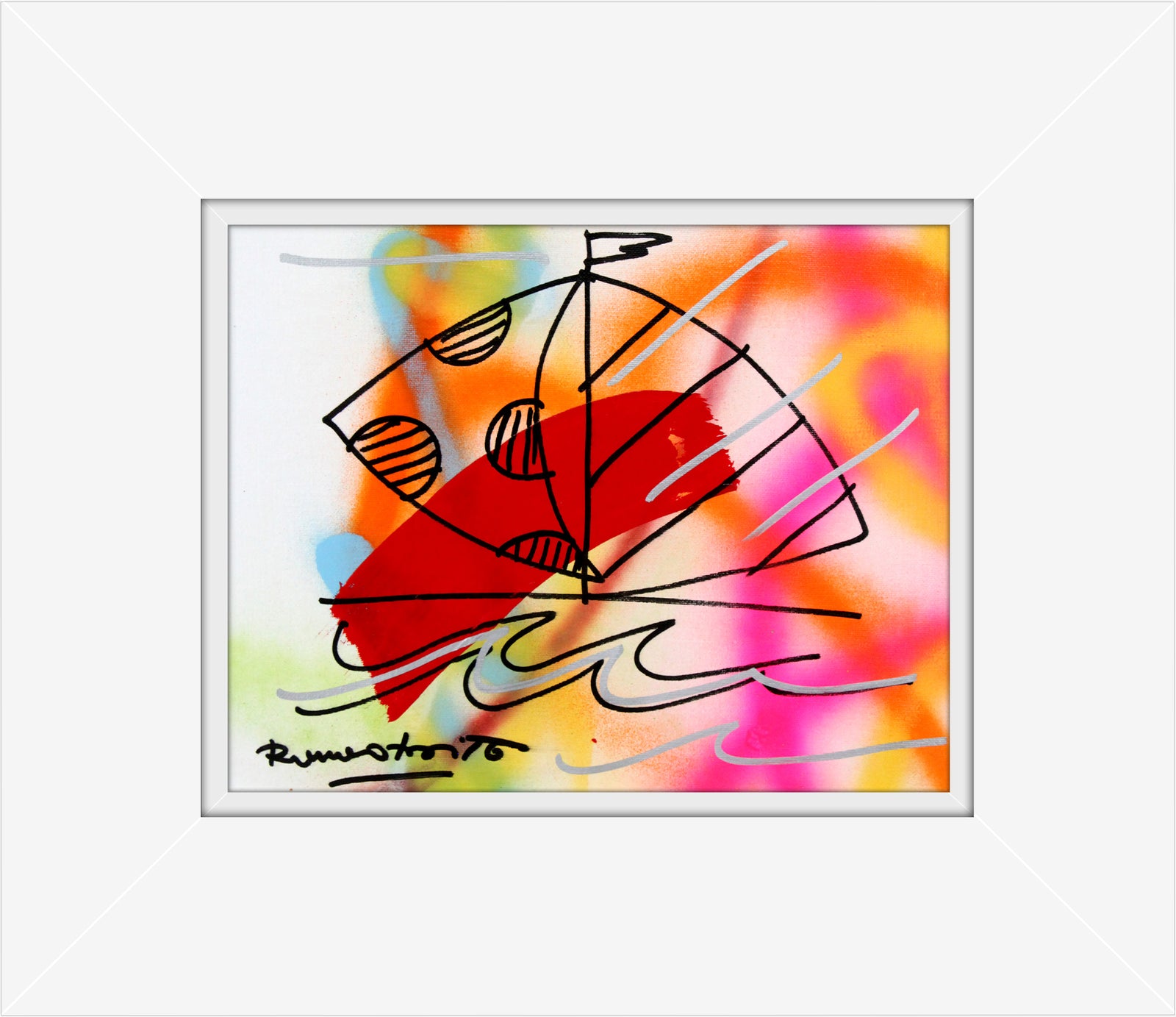 modern pop art evolution original drawing vibrant home decor