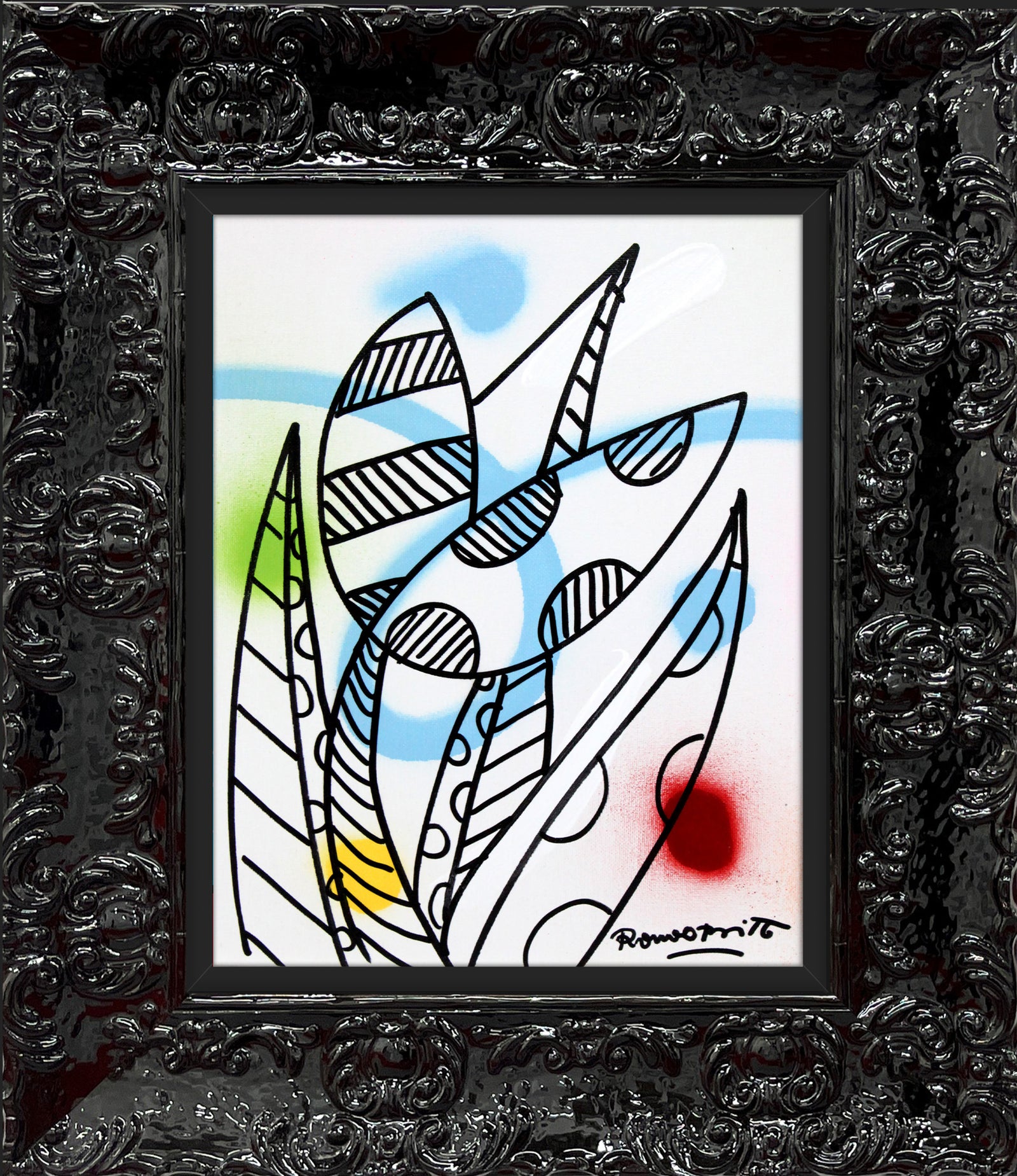 modern pop art evolution original drawing vibrant home decor