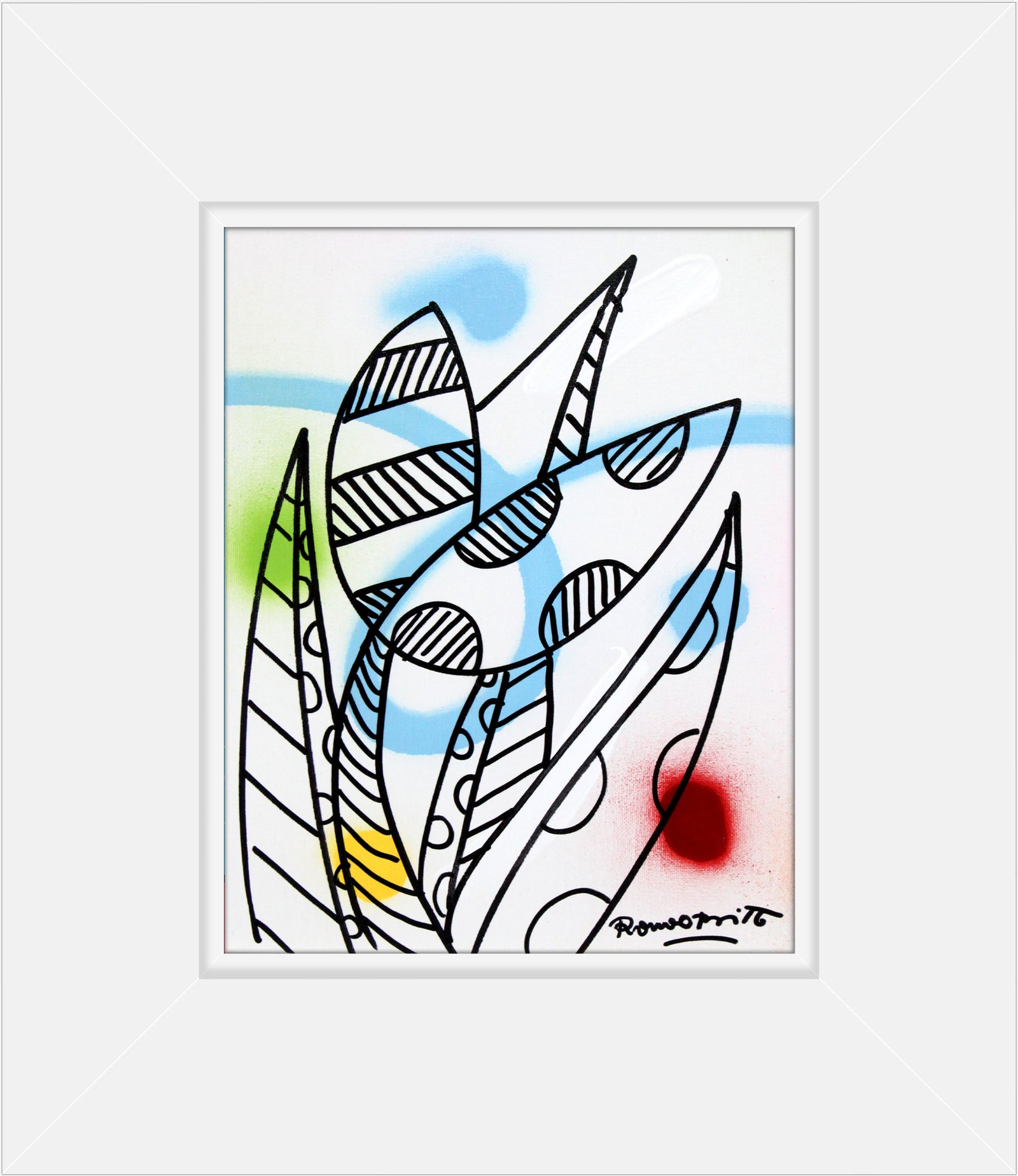 modern pop art evolution original drawing vibrant home decor