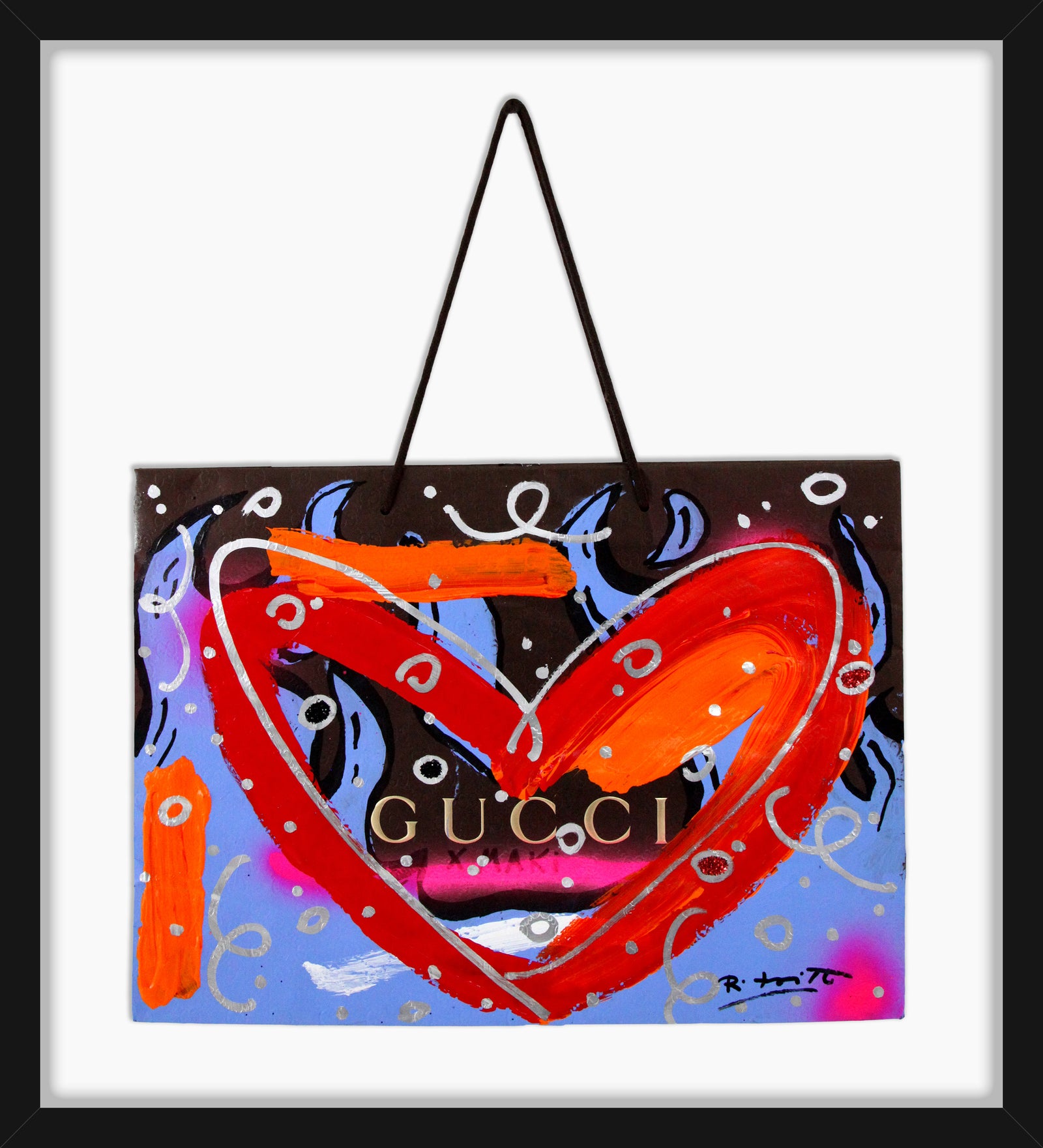 love gucci mixed media original artistic colorful design collectible