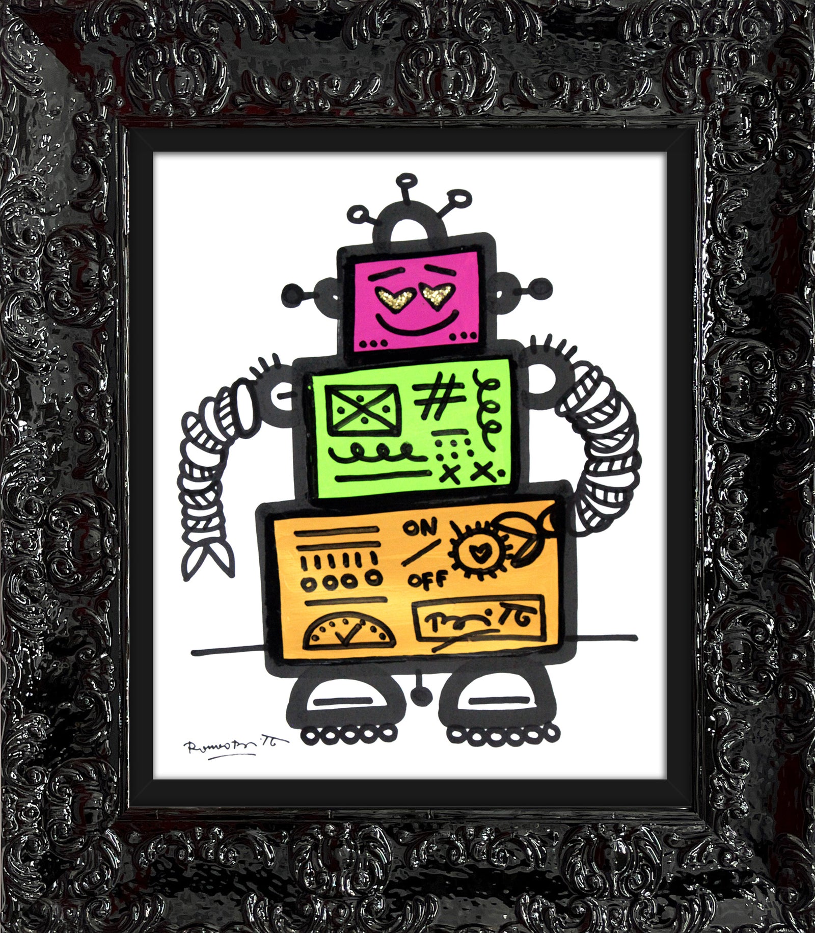 on and off original drawing colorful decorative collectible gift idea