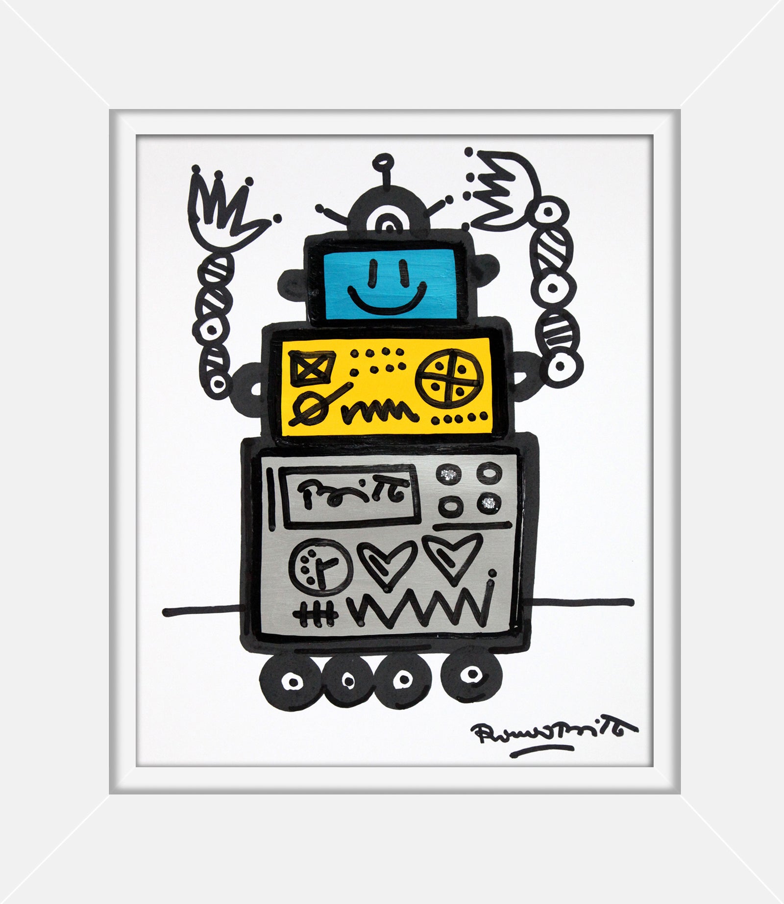 happy original drawing artistic colorful design collectible