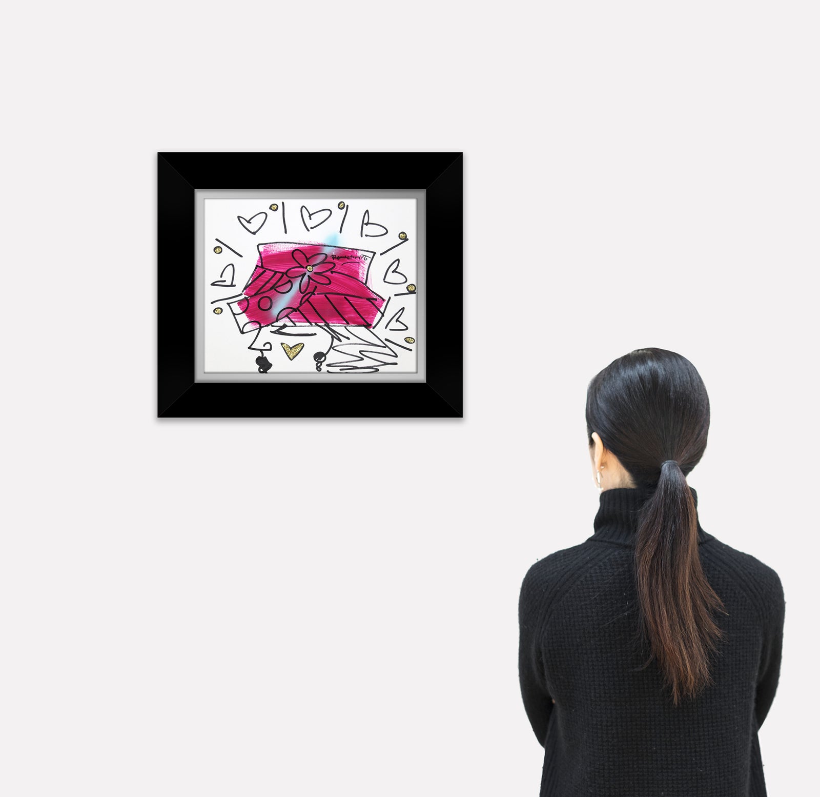 modern pop art the hat original drawing vibrant home decor