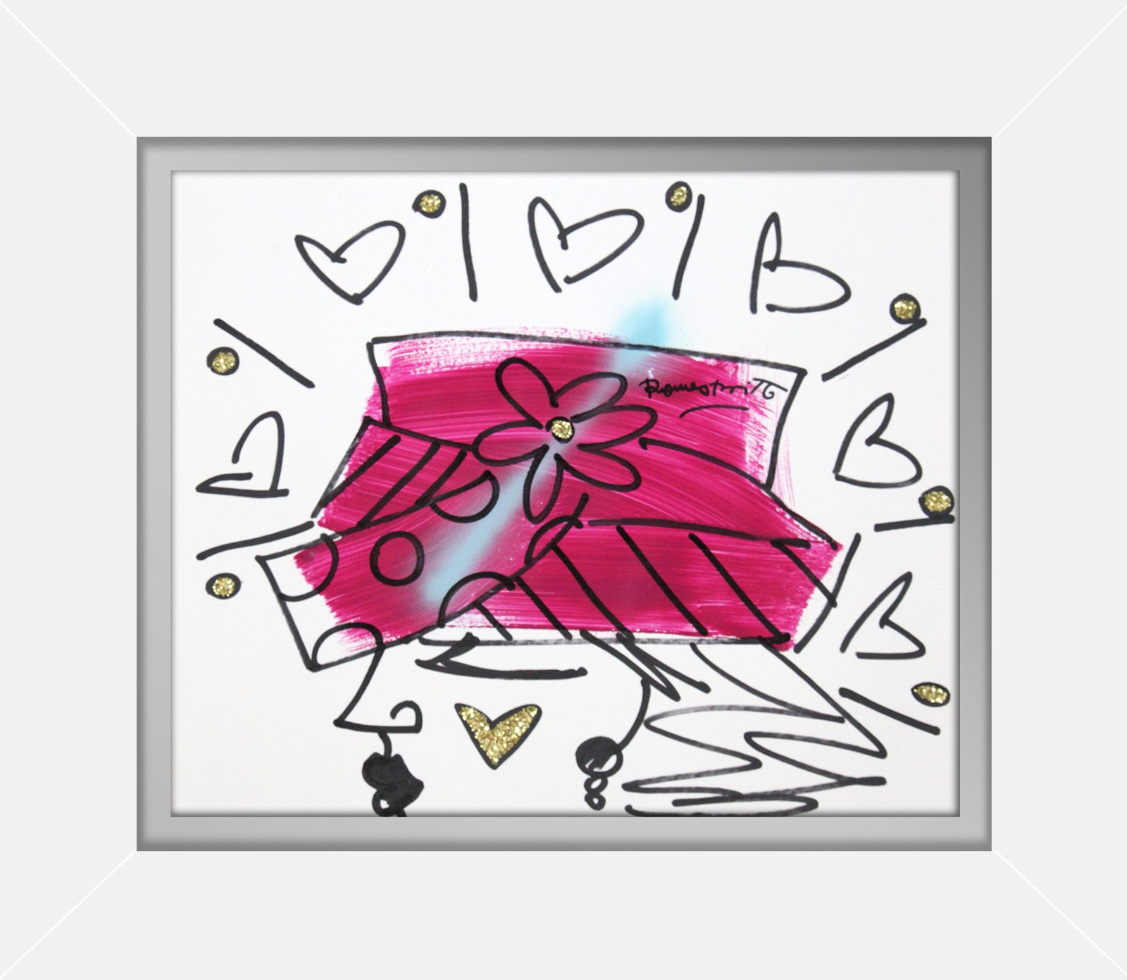 modern pop art the hat original drawing vibrant home decor