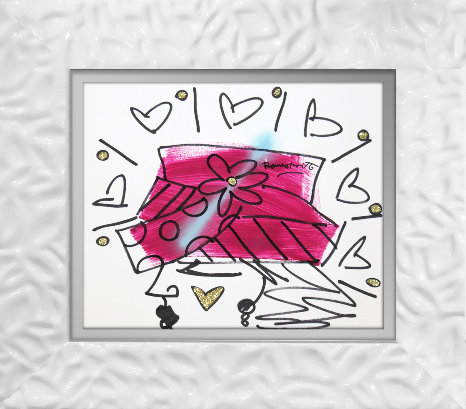 the hat original drawing colorful decorative collectible gift idea
