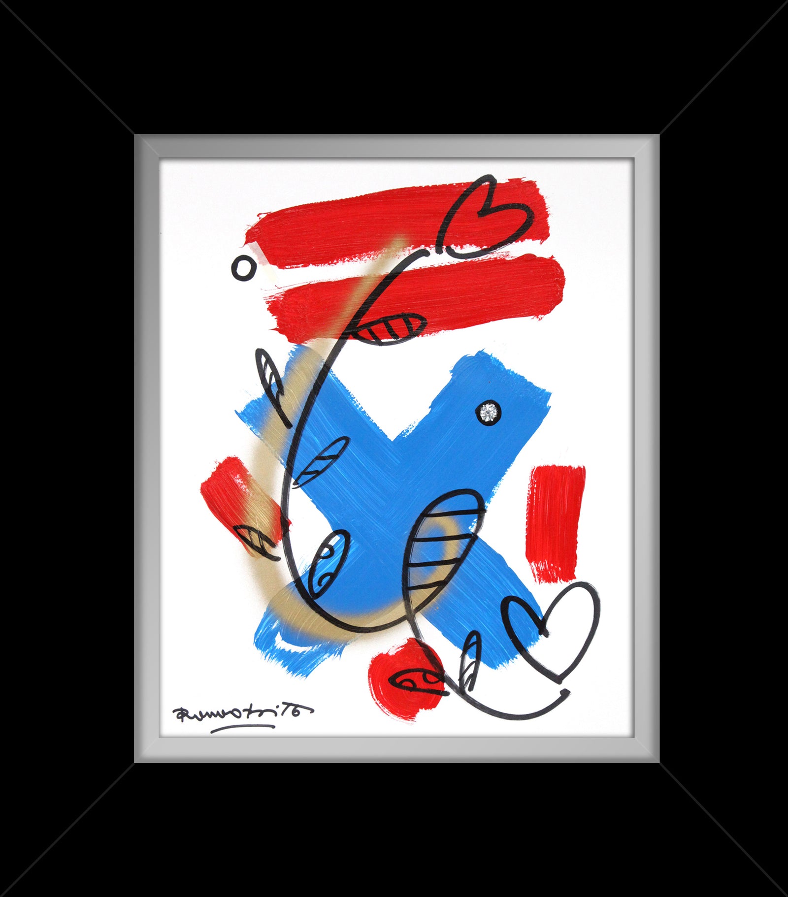 modern pop art evolution original drawing vibrant home decor