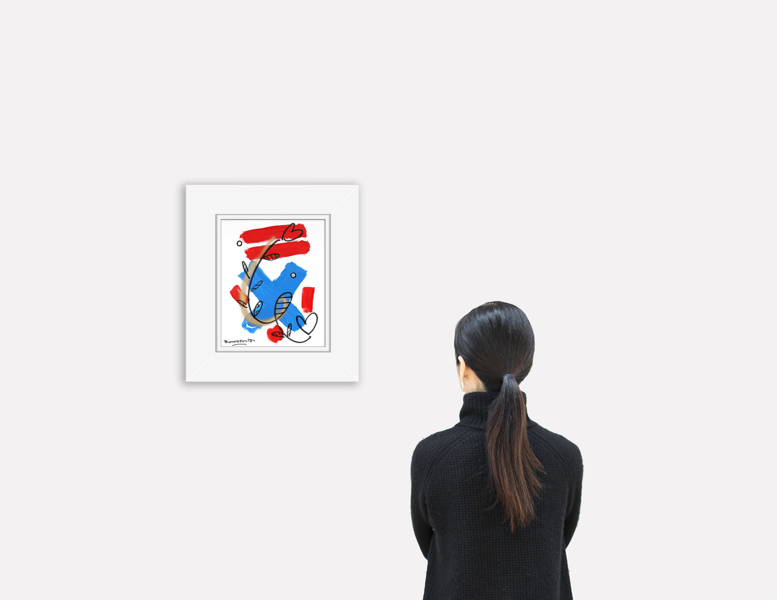 modern pop art evolution original drawing vibrant home decor